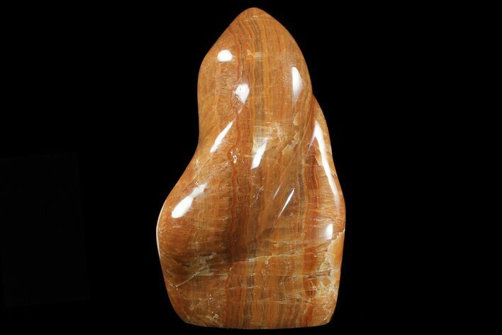 Polished, Orange Calcite - Madagascar #71873